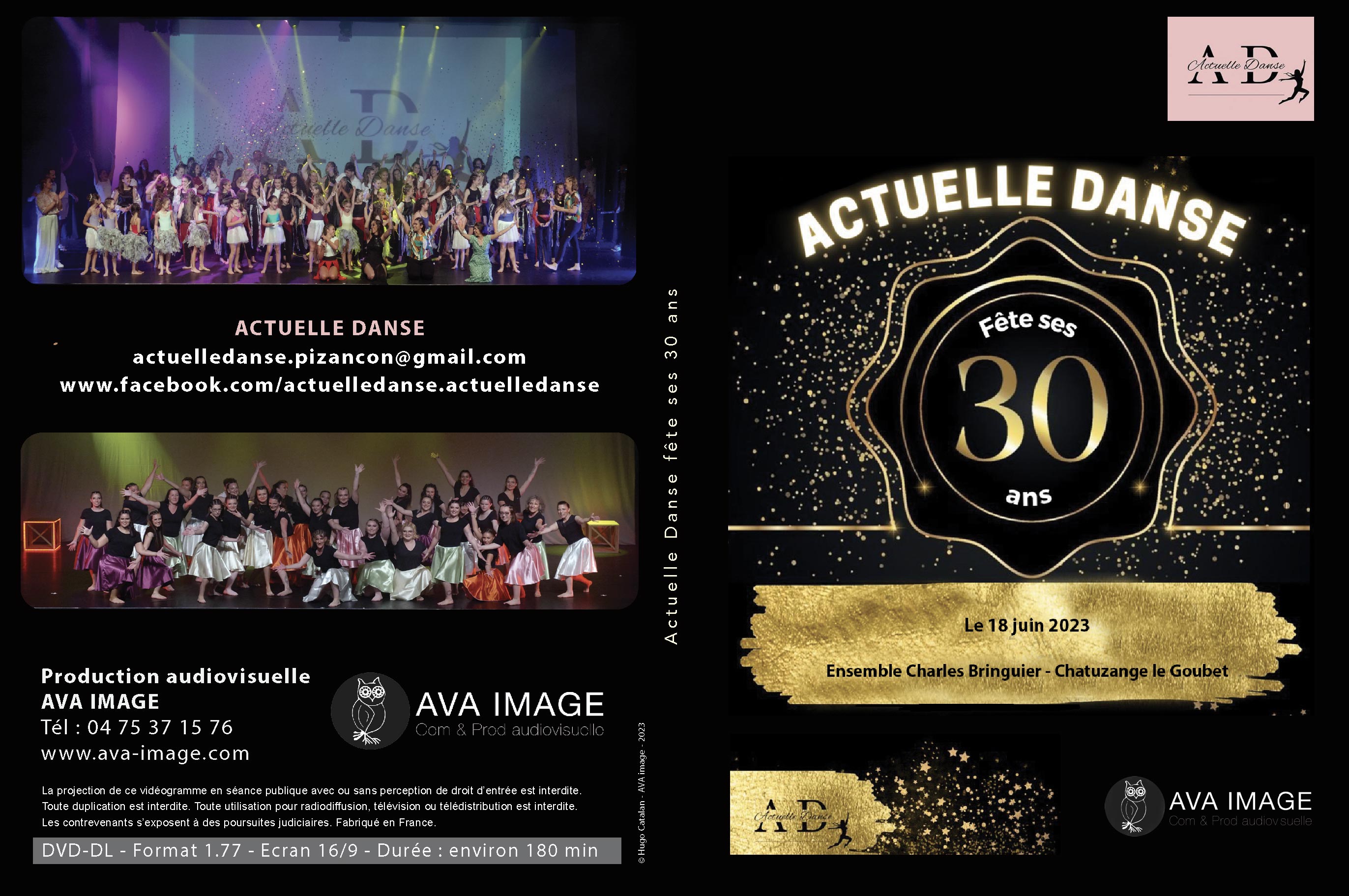 Jaquette Actuelle Danse 2023 – film du spectacle disponible en téléchargement, clé USB HD et DVD