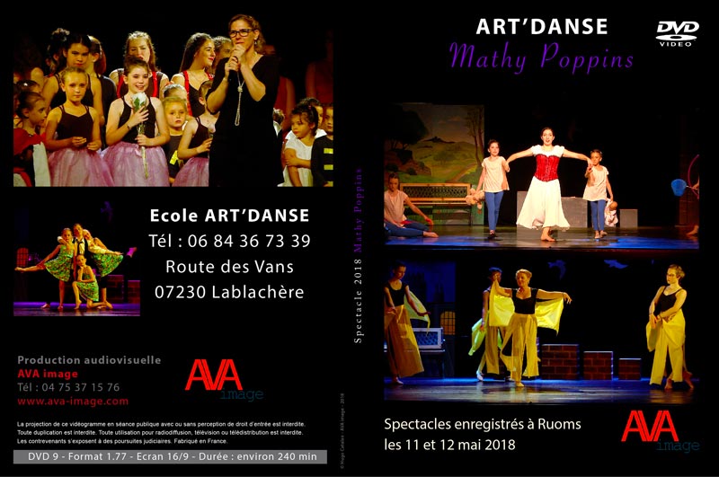 Jaquette DVD Art Danse 2018 - coffret 2 spectacles