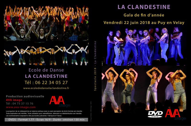 Jaquette du spectacle La Clandestine 2018 – version DVD