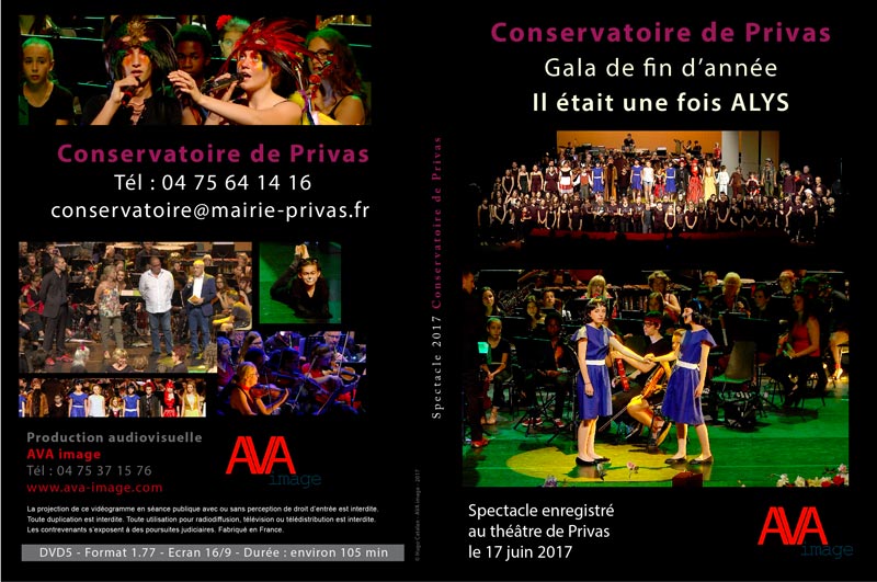 Jaquette DVD spectacle Conservatoire de Privas 2017