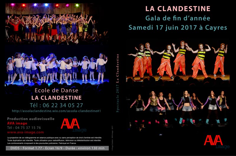 Jaquette du spectacle La Clandestine 2017 – version DVD