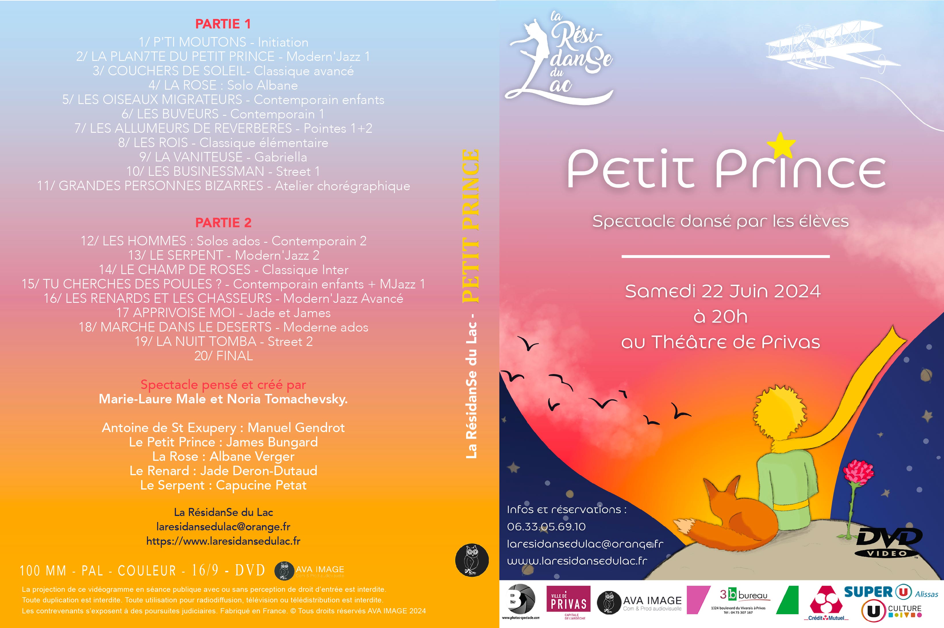 Jaquette DVD spectacle La RésidanSe du Lac 2024 – captation intégrale