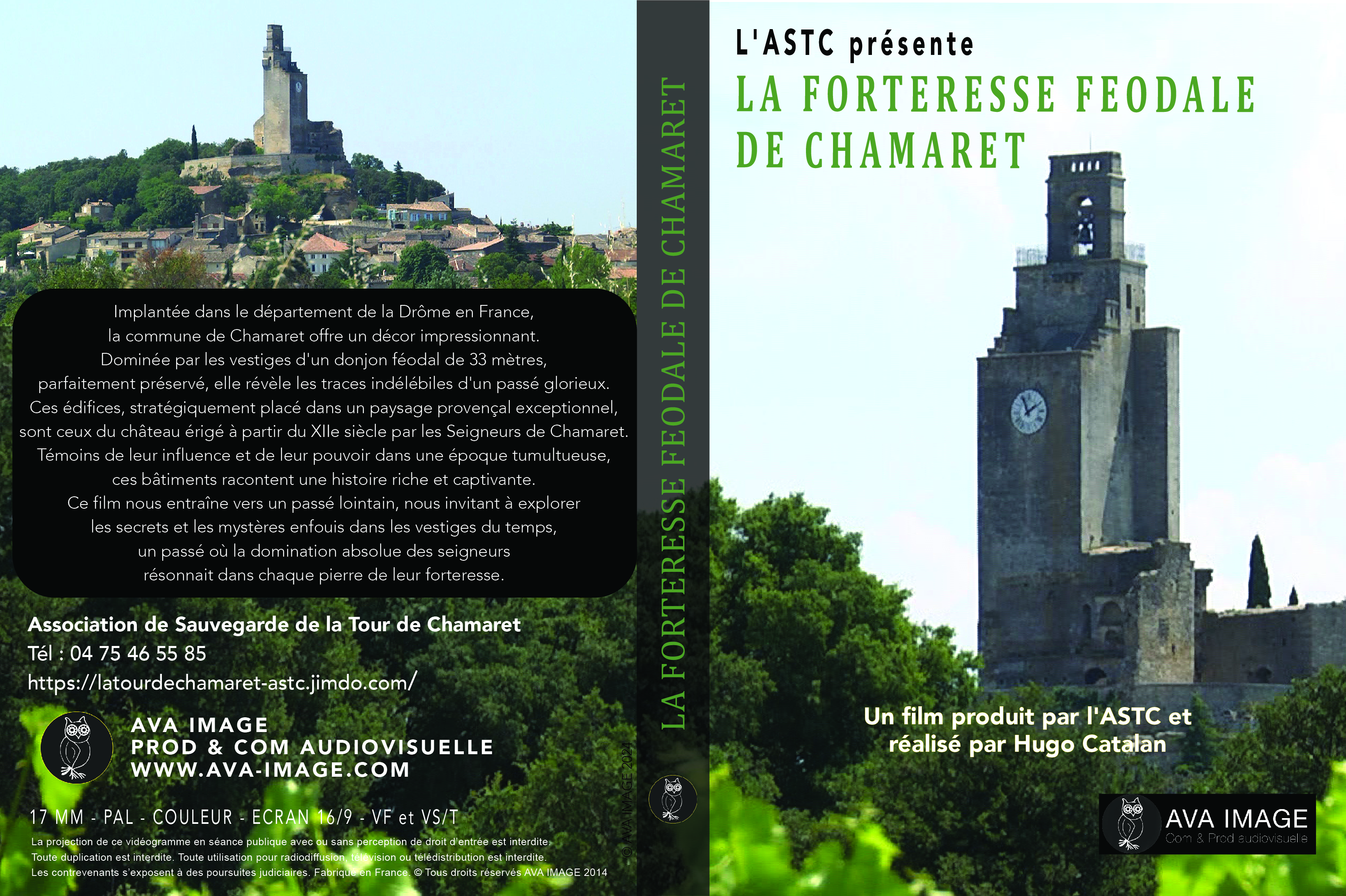Vue du village et de la Tour de Chamaret en Drôme Provençale